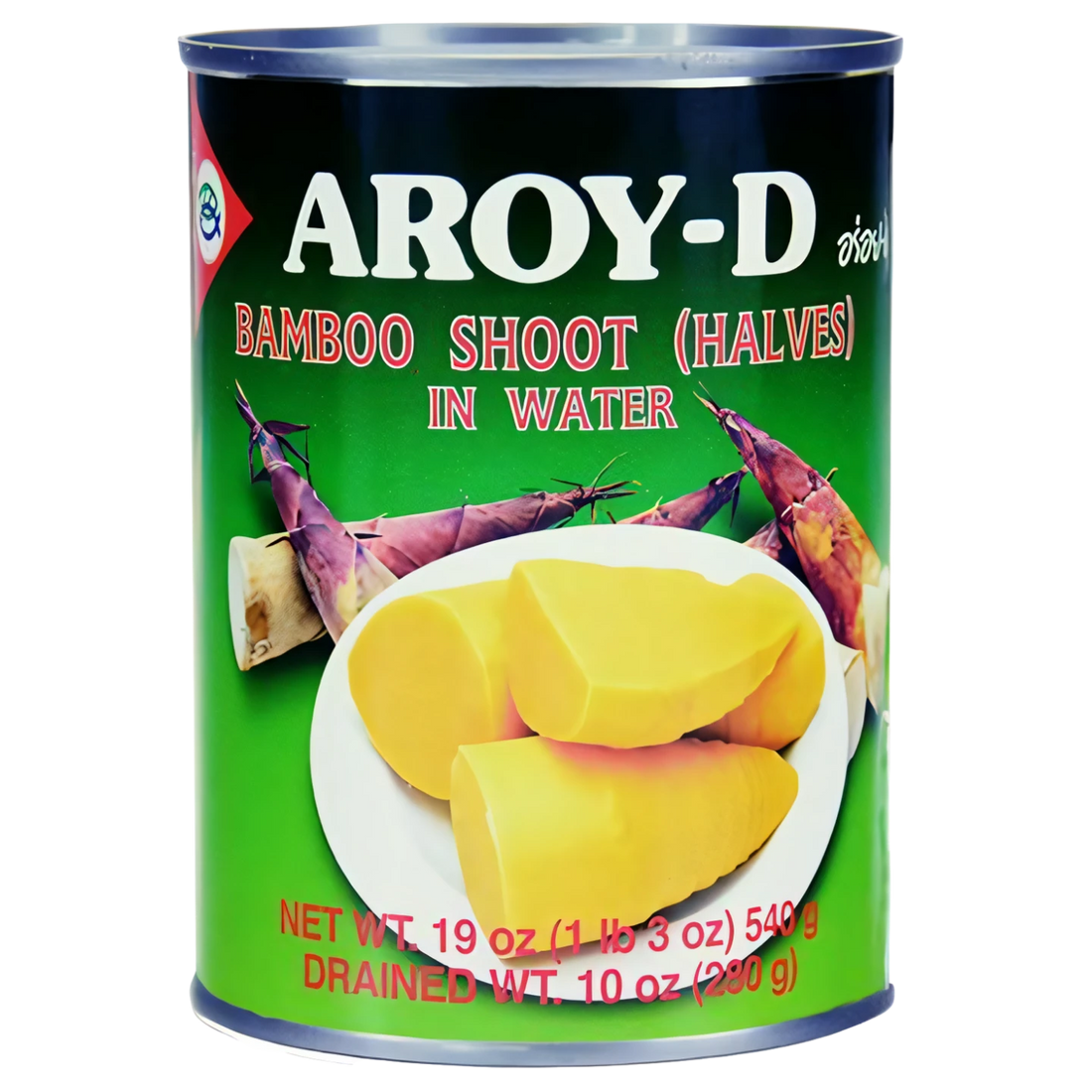 Kjøp Bamboo Shoot (Halves) In Water - Aroy-D, 540g - Fodda.no Asiatisk Nettbutikk - Rask levering i hele Norge