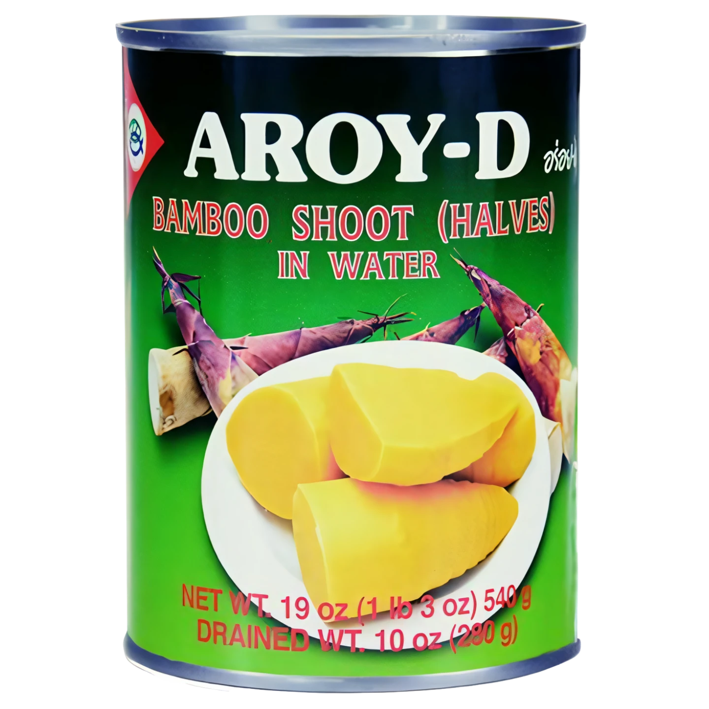 Kjøp Bamboo Shoot (Halves) In Water - Aroy-D, 540g - Fodda.no Asiatisk Nettbutikk - Rask levering i hele Norge