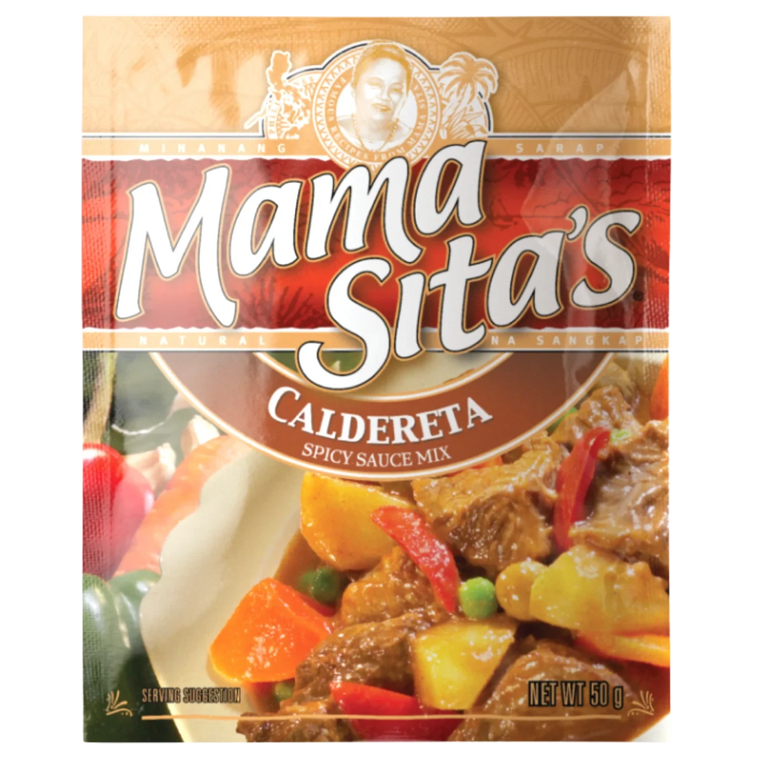 Kjøp Caldereta Spicy Sauce Mix - Mama Sita’s, 50g - Fodda.no Asiatisk Nettbutikk - Rask levering i hele Norge