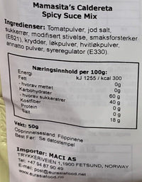 Kjøp Caldereta Spicy Sauce Mix - Mama Sita’s, 50g - Fodda.no Asiatisk Nettbutikk - Rask levering i hele Norge