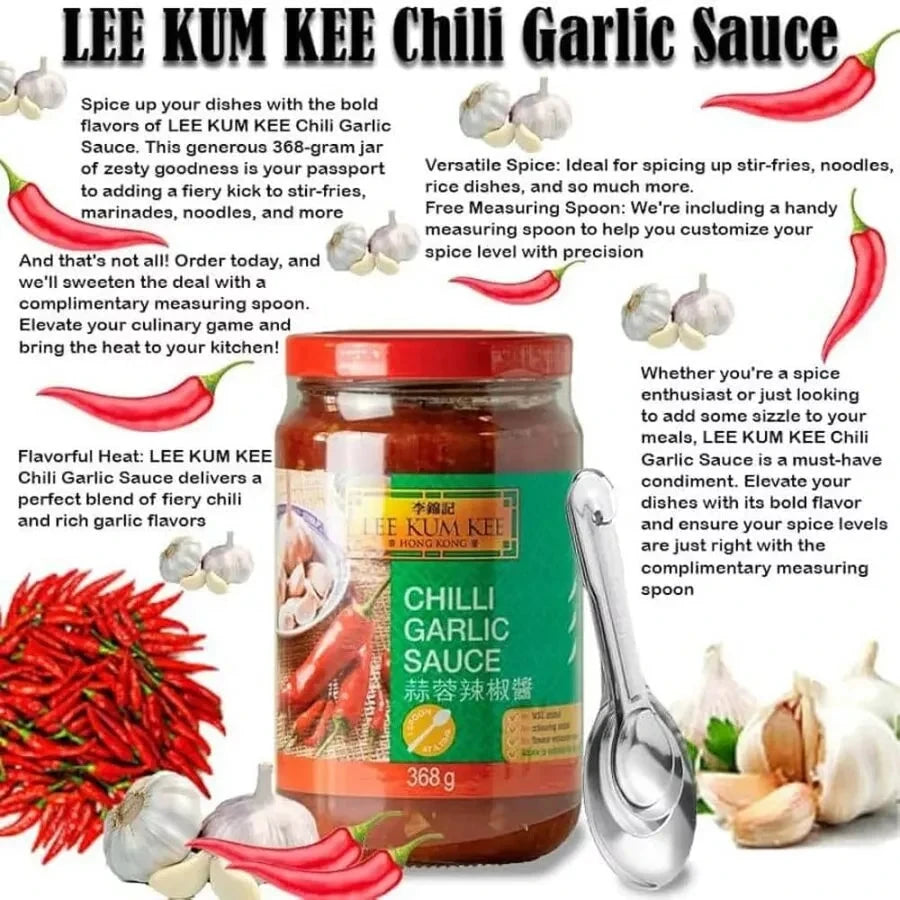 Kjøp Chili Garlic Sauce - Lee Kum Kee, 368g - Fodda.no Asiatisk Nettbutikk - Rask levering i hele Norge