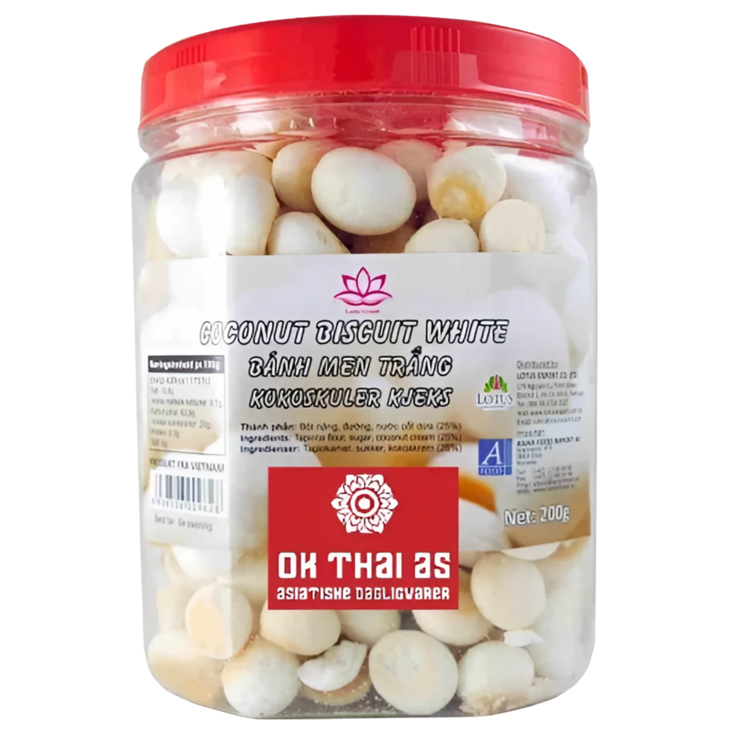 Kjøp Coconut Biscuit White - Lotus Grand, 200g - Fodda.no Asiatisk Nettbutikk - Rask levering i hele Norge