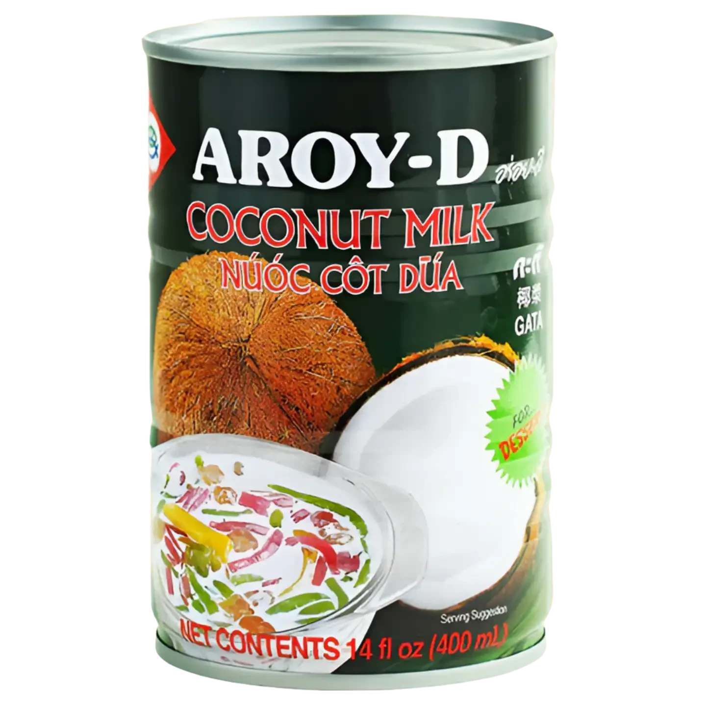 Kjøp Coconut Milk For Dessert - Aroy-D, 400ml - Fodda.no Asiatisk Nettbutikk - Rask levering i hele Norge