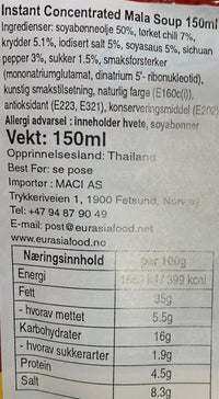 Kjøp Concentrated Mala Hot Pot Soup Base- FahThai, 150ml - Fodda.no Asiatisk Nettbutikk - Rask levering i hele Norge