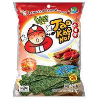 Kjøp Crispy Seaweed Hot & Spicy Flavor - Tao Kae Noi, 32g - Fodda.no Asiatisk Nettbutikk - Rask levering i hele Norge