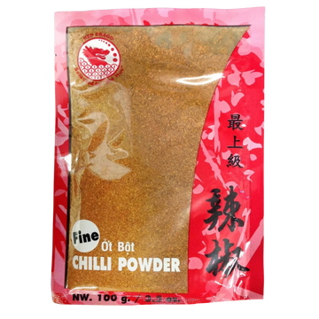 Kjøp Dried Chilli Powder (Fine) - Red Dragon, 100g - Fodda.no Asiatisk Nettbutikk - Rask levering i hele Norge