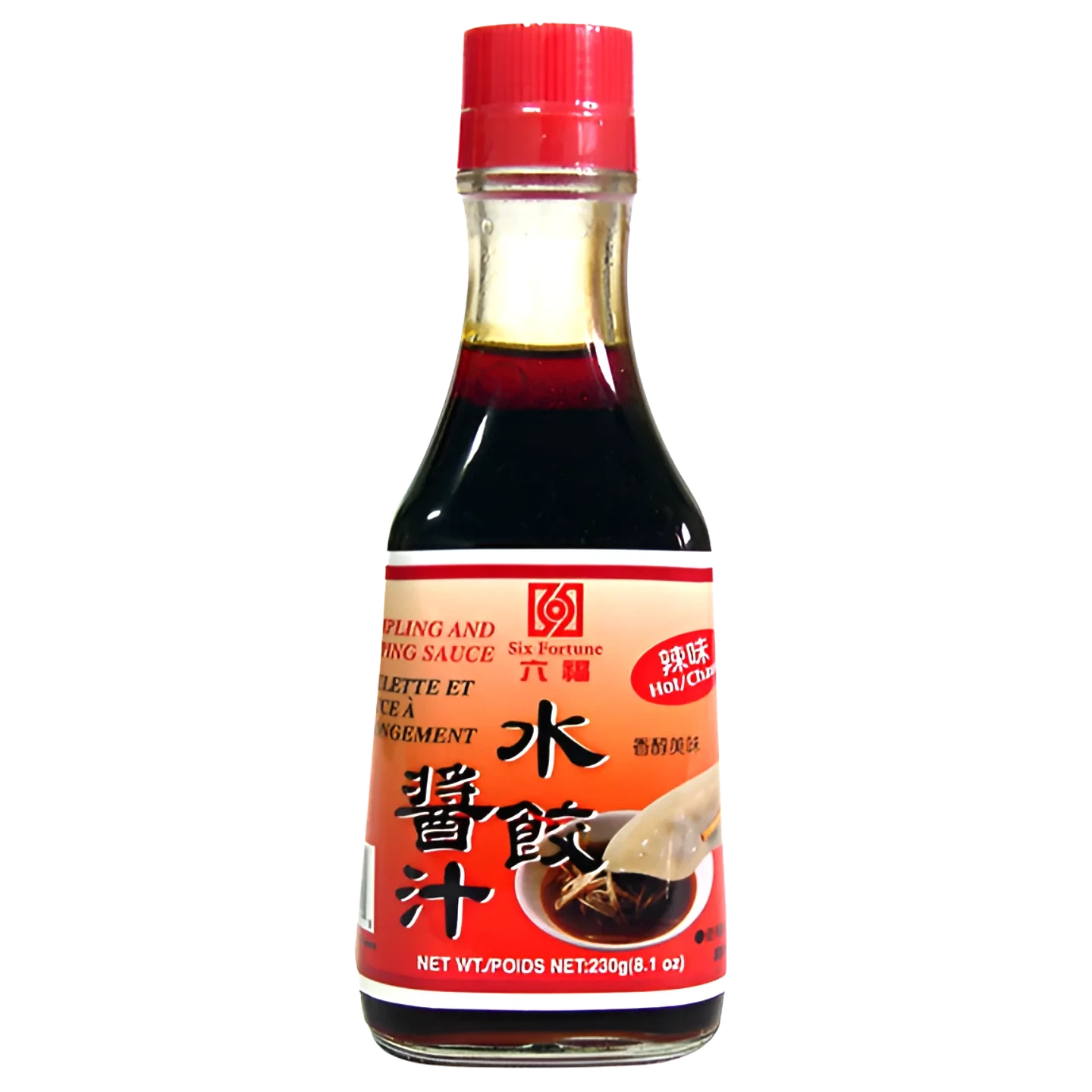 Kjøp Dumpling Dipping Sauce Hot - Six Fortune, 230g - Fodda.no Asiatisk Nettbutikk - Rask levering i hele Norge