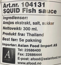 Kjøp Fish Sauce - Squid, 300ml - Fodda.no Asiatisk Nettbutikk - Rask levering i hele Norge