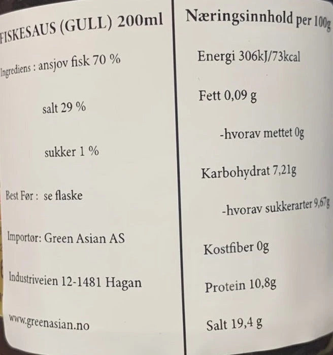 Kjøp Fish Sauce - TRACHANG, 200ml - Fodda.no Asiatisk Nettbutikk - Rask levering i hele Norge