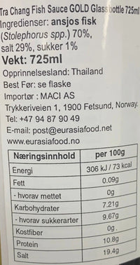 Kjøp Fish Sauce - TRACHANG, 725ml - Fodda.no Asiatisk Nettbutikk - Rask levering i hele Norge