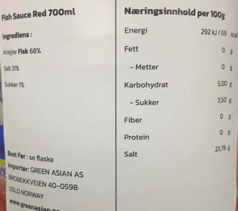 Kjøp Fish Sauce - Trachang, 700ml - Fodda.no Asiatisk Nettbutikk - Rask levering i hele Norge