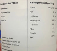 Kjøp Fish Sauce - Trachang, 700ml - Fodda.no Asiatisk Nettbutikk - Rask levering i hele Norge