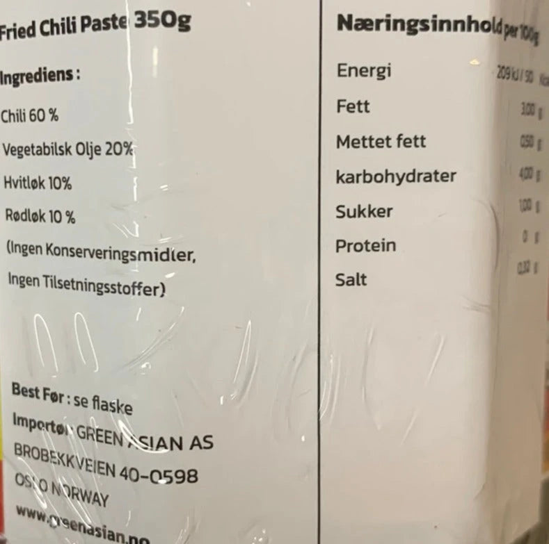 Kjøp Fried Chilli In Oil Sauce Sauce - Kongsem, 350g - Fodda.no Asiatisk Nettbutikk - Rask levering i hele Norge