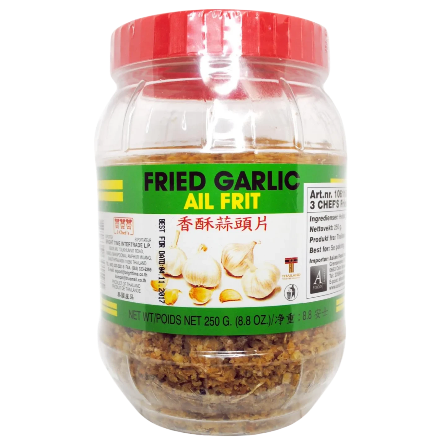 Kjøp Fried Garlic - 3 Chef’s,250g - Fodda.no Asiatisk Nettbutikk - Rask levering i hele Norge