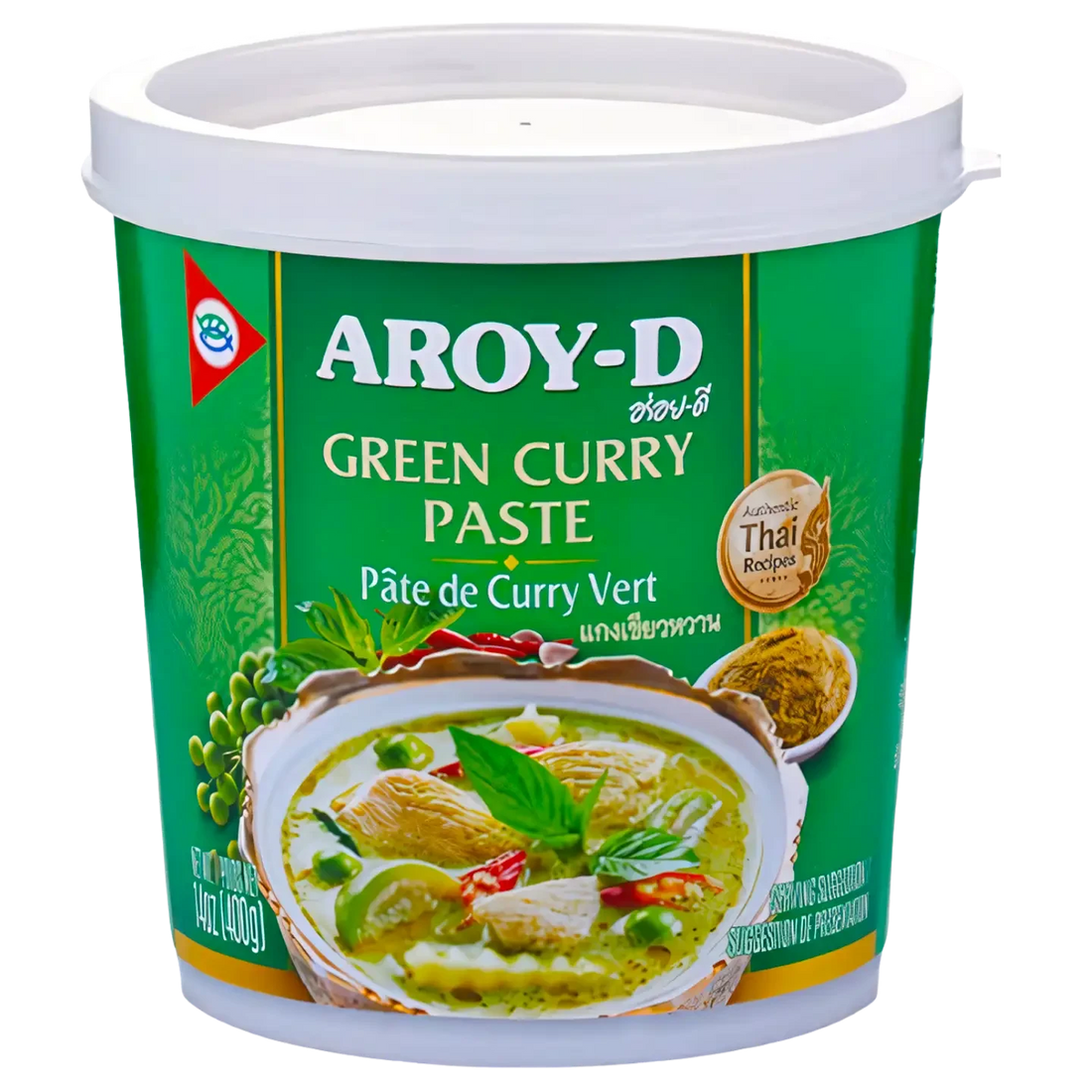 Kjøp Green Curry Paste - Aroy-D, 400g - Fodda.no Asiatisk Nettbutikk - Rask levering i hele Norge