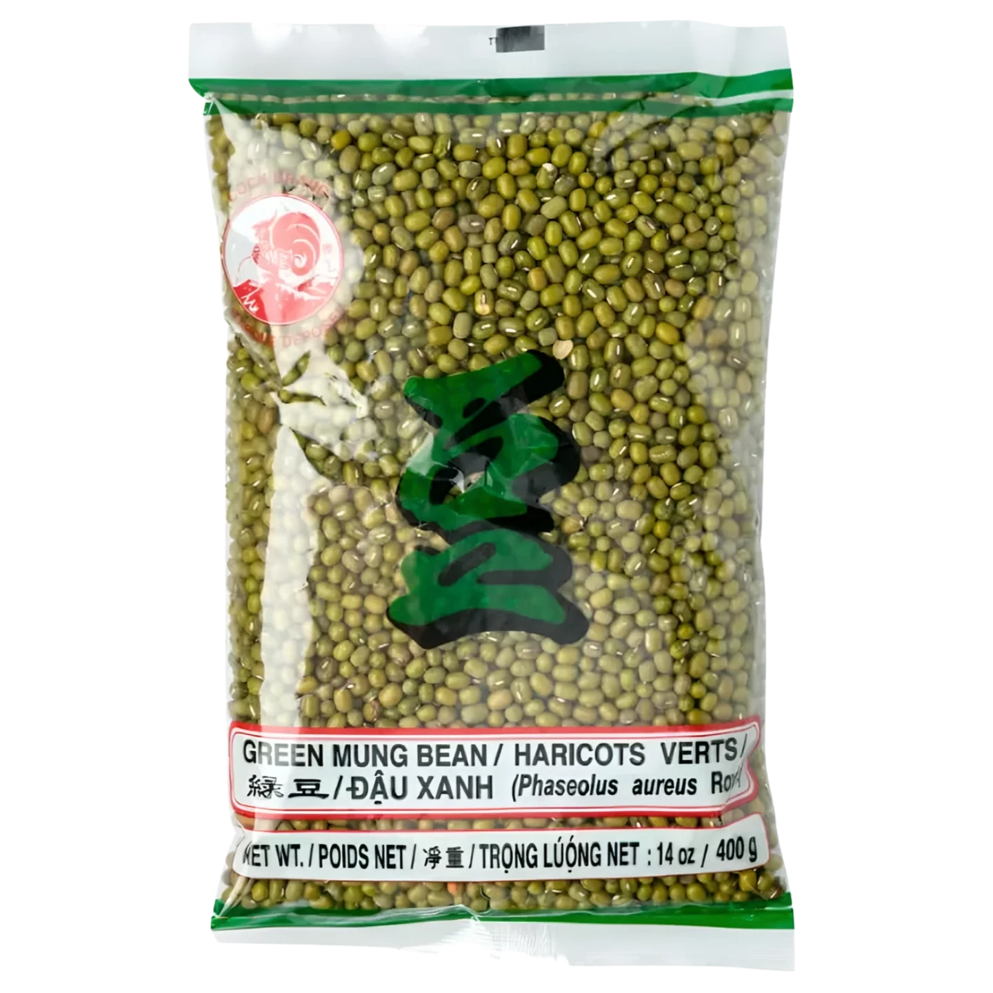 Kjøp Green Mung Bean - Cock Brand, 400g - Fodda.no Asiatisk Nettbutikk - Rask levering i hele Norge