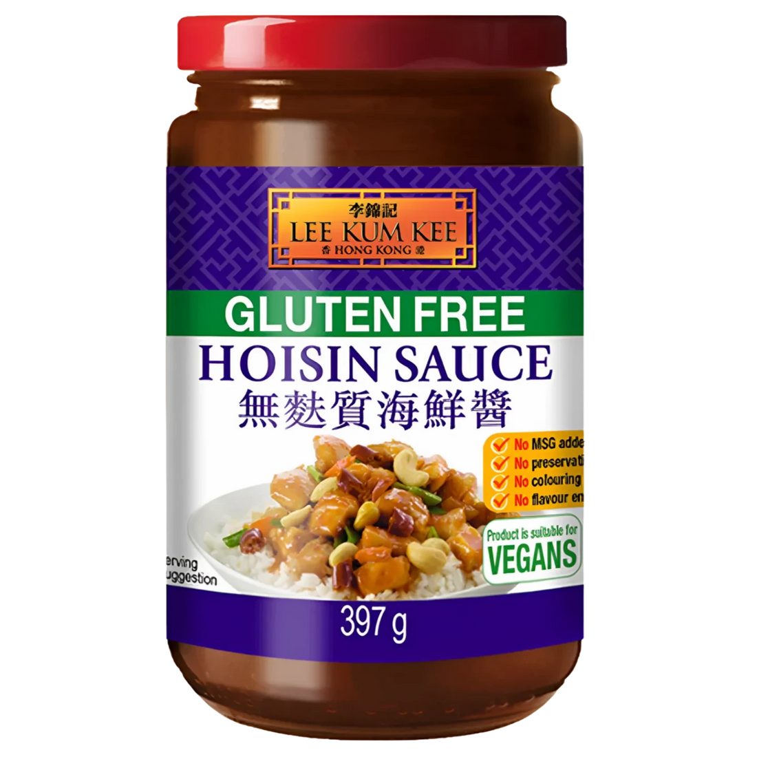 Kjøp Hoisin Sauce (Gluten-Free) - Lee Kum Kee, 397g - Fodda.no Asiatisk Nettbutikk - Rask levering i hele Norge