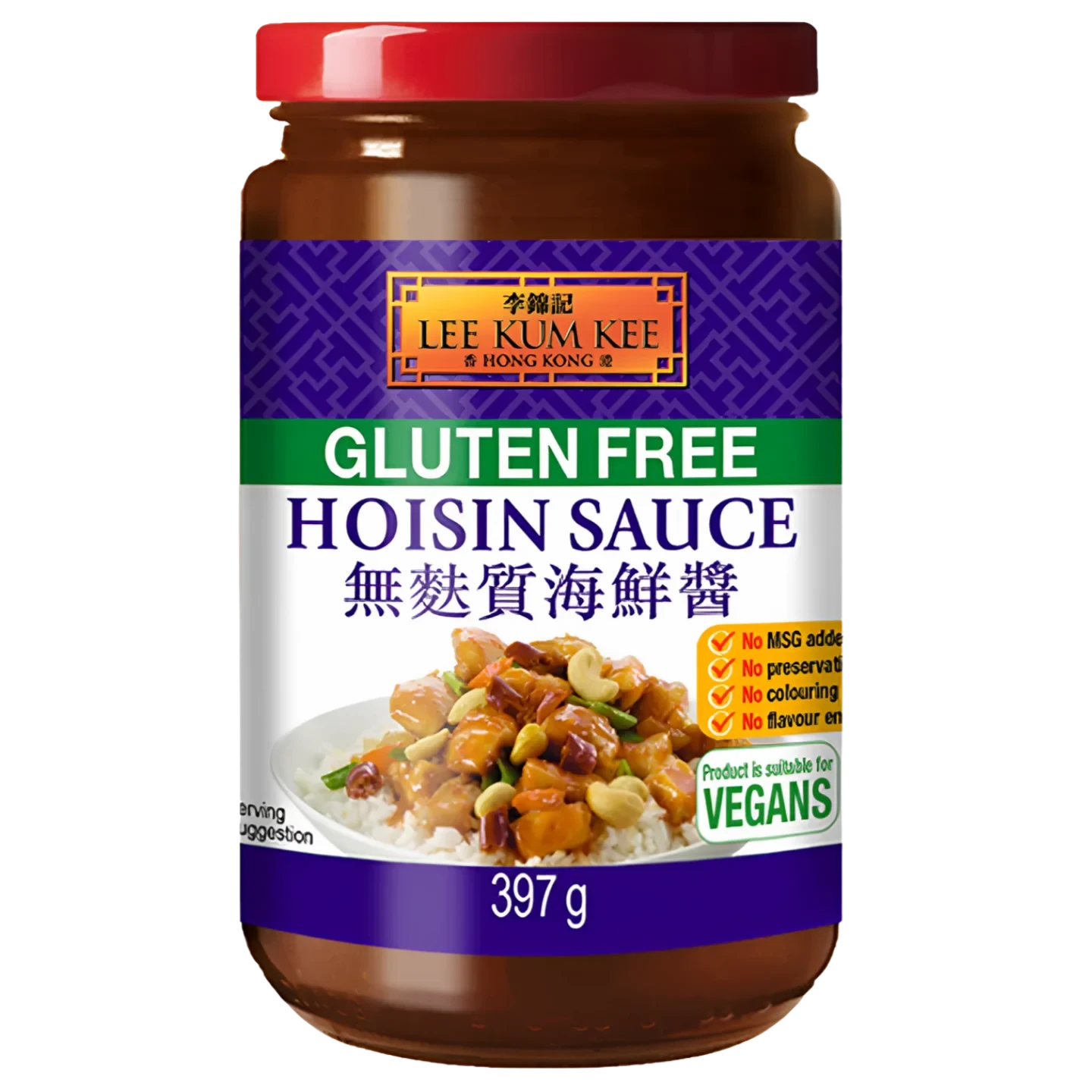 Kjøp Hoisin Sauce (Gluten-Free) - Lee Kum Kee, 397g - Fodda.no Asiatisk Nettbutikk - Rask levering i hele Norge