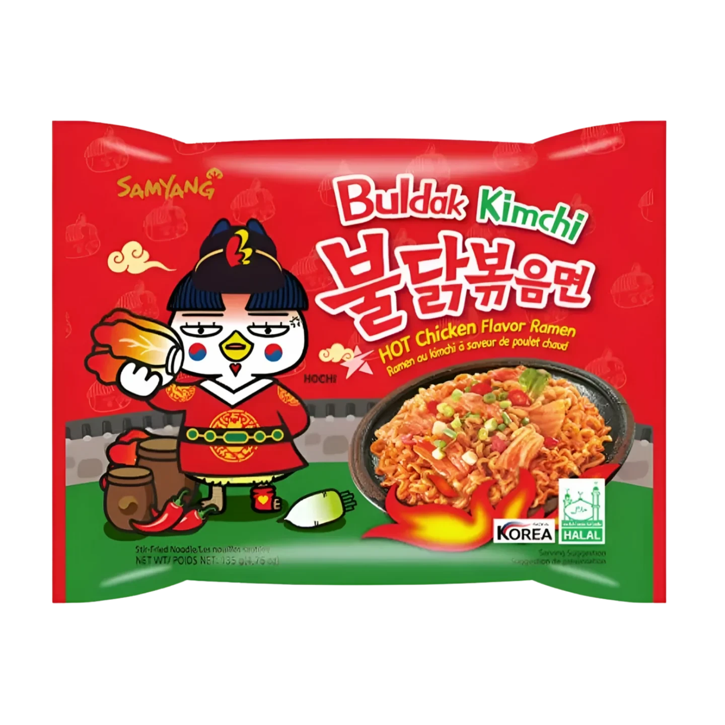 Kjøp Hot Chicken Flavor Kimchi Ramen - Samyang Buldak, 135g - Fodda.no Asiatisk Nettbutikk - Rask levering i hele Norge