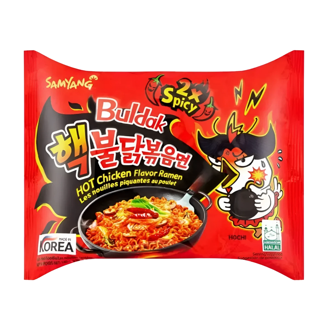 Kjøp Hot Chicken Flavor Ramen 2x Spicy - Samyang Buldak,140g - Fodda.no Asiatisk Nettbutikk - Rask levering i hele Norge