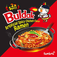 Kjøp Hot Chicken Flavor Ramen 2x Spicy - Samyang Buldak,140g - Fodda.no Asiatisk Nettbutikk - Rask levering i hele Norge