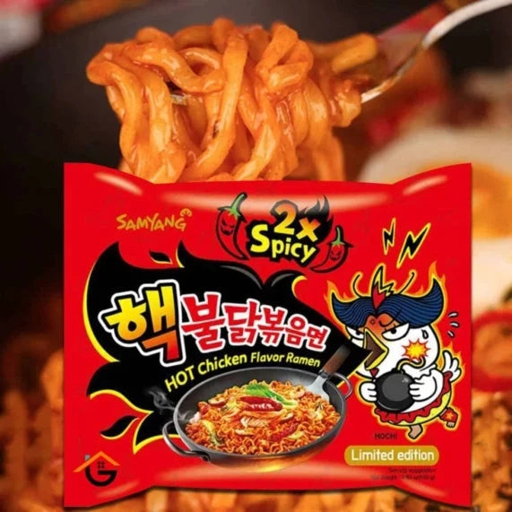 Kjøp Hot Chicken Flavor Ramen 2x Spicy - Samyang Buldak,140g - Fodda.no Asiatisk Nettbutikk - Rask levering i hele Norge