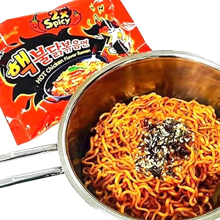 Kjøp Hot Chicken Flavor Ramen 2x Spicy - Samyang Buldak,140g - Fodda.no Asiatisk Nettbutikk - Rask levering i hele Norge