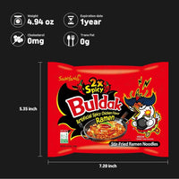 Kjøp Hot Chicken Flavor Ramen 2x Spicy - Samyang Buldak,140g - Fodda.no Asiatisk Nettbutikk - Rask levering i hele Norge