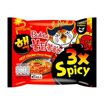 Kjøp Hot Chicken Flavor Ramen 3x Spicy - Samyang Buldak,140g - Fodda.no Asiatisk Nettbutikk - Rask levering i hele Norge