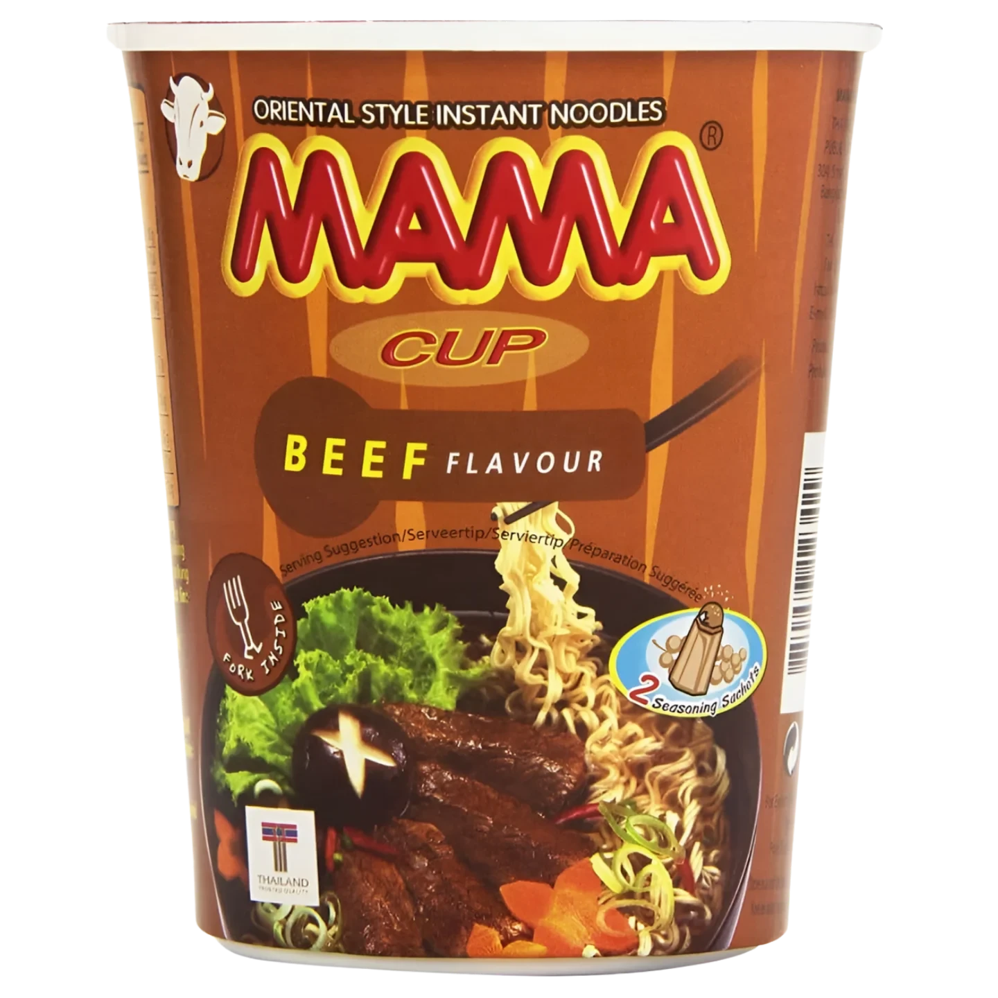 Kjøp Instant Cup Noodle Beef Flavour - MAMA, 70g - Fodda.no Asiatisk Nettbutikk - Rask levering i hele Norge