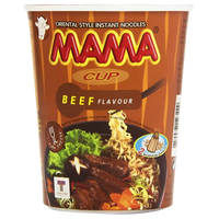 Kjøp Instant Cup Noodle Beef Flavour - MAMA, 70g - Fodda.no Asiatisk Nettbutikk - Rask levering i hele Norge