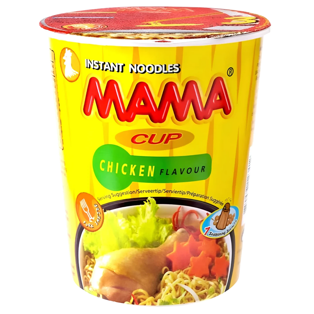 Kjøp Instant Cup Noodle Chicken Flavour - MAMA, 70g - Fodda.no Asiatisk Nettbutikk - Rask levering i hele Norge