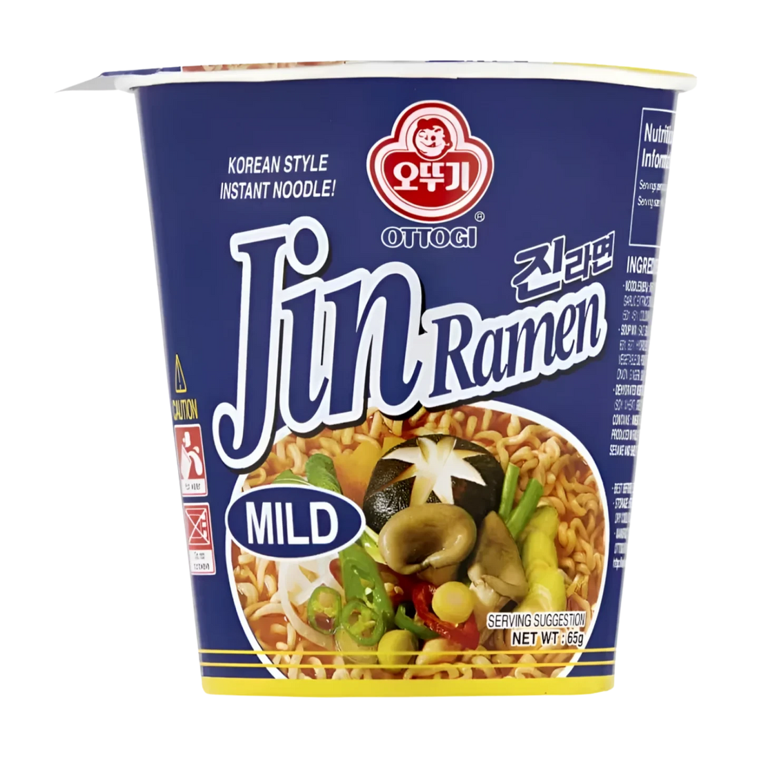 Kjøp Instant Cup Noodle Jin Ramen Mild - Ottogi, 65g - Fodda.no Asiatisk Nettbutikk - Rask levering i hele Norge