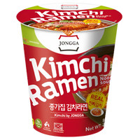 Kjøp Instant Cup Noodle Kimchi Ramen - Jongga, 82.5g - Fodda.no Asiatisk Nettbutikk - Rask levering i hele Norge