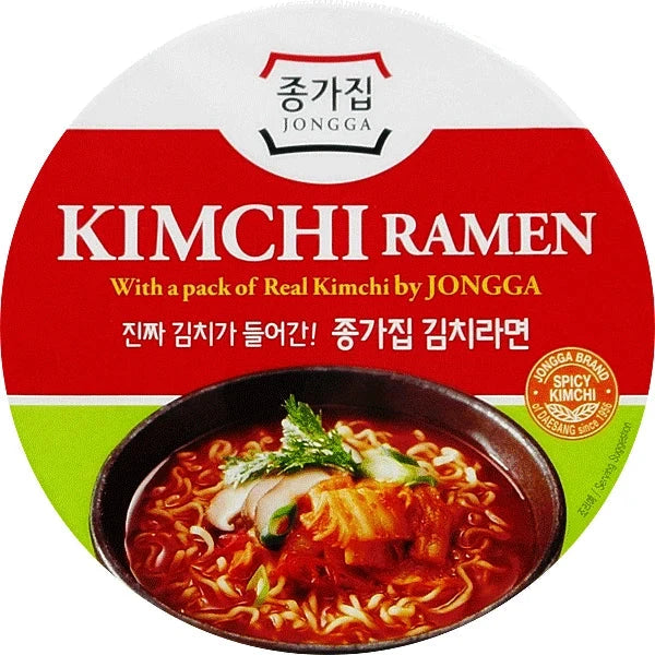 Kjøp Instant Cup Noodle Kimchi Ramen - Jongga, 82.5g - Fodda.no Asiatisk Nettbutikk - Rask levering i hele Norge