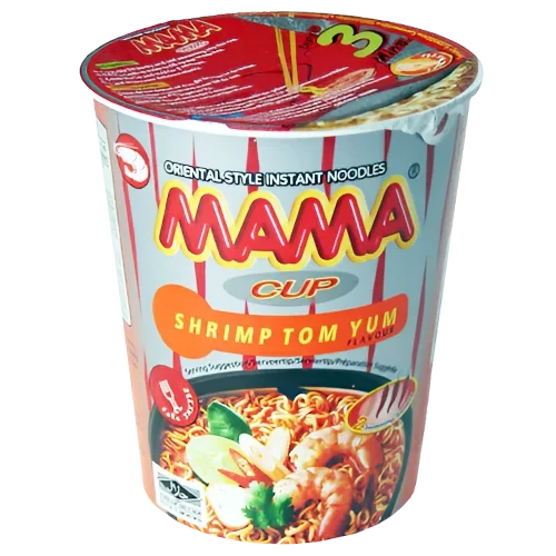 Kjøp Instant Cup Noodle Shrimp Tom Yum - MAMA, 70G - Fodda.no Asiatisk Nettbutikk - Rask levering i hele Norge