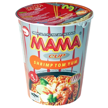 Kjøp Instant Cup Noodle Shrimp Tom Yum - MAMA, 70G - Fodda.no Asiatisk Nettbutikk - Rask levering i hele Norge