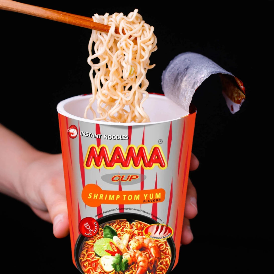 Kjøp Instant Cup Noodle Shrimp Tom Yum - MAMA, 70G - Fodda.no Asiatisk Nettbutikk - Rask levering i hele Norge