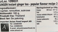 Kjøp Instant Ginger Beverage - Gingen, 180g - Fodda.no Asiatisk Nettbutikk - Rask levering i hele Norge