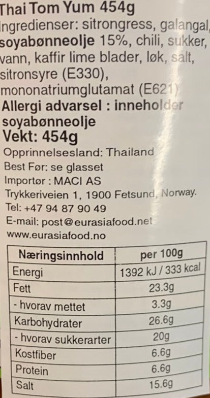 Kjøp Instant Thai Tom Yum Soup Paste - Nang Fah, 454g - Fodda.no Asiatisk Nettbutikk - Rask levering i hele Norge