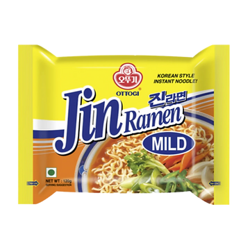 Kjøp Jin Ramen Mild - Ottogi, 120g - Fodda.no Asiatisk Nettbutikk - Rask levering i hele Norge