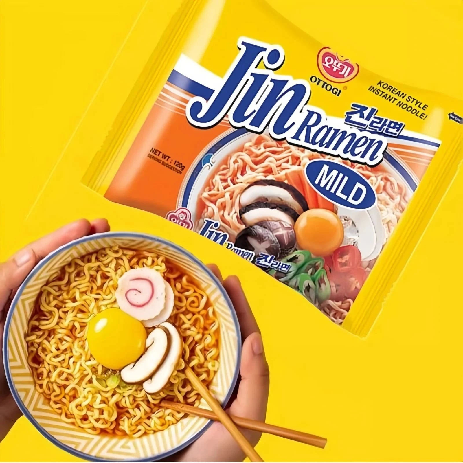 Kjøp Jin Ramen Mild - Ottogi, 120g - Fodda.no Asiatisk Nettbutikk - Rask levering i hele Norge