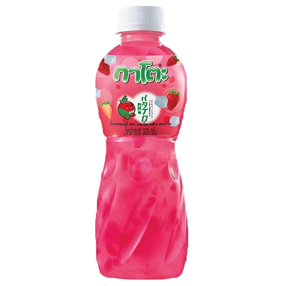 Kjøp Kato Strawberry Juice with Nate De Coco, 280ml på nett - Fodda.no Asiatisk Nettbutikk - Rask levering i hele Norge