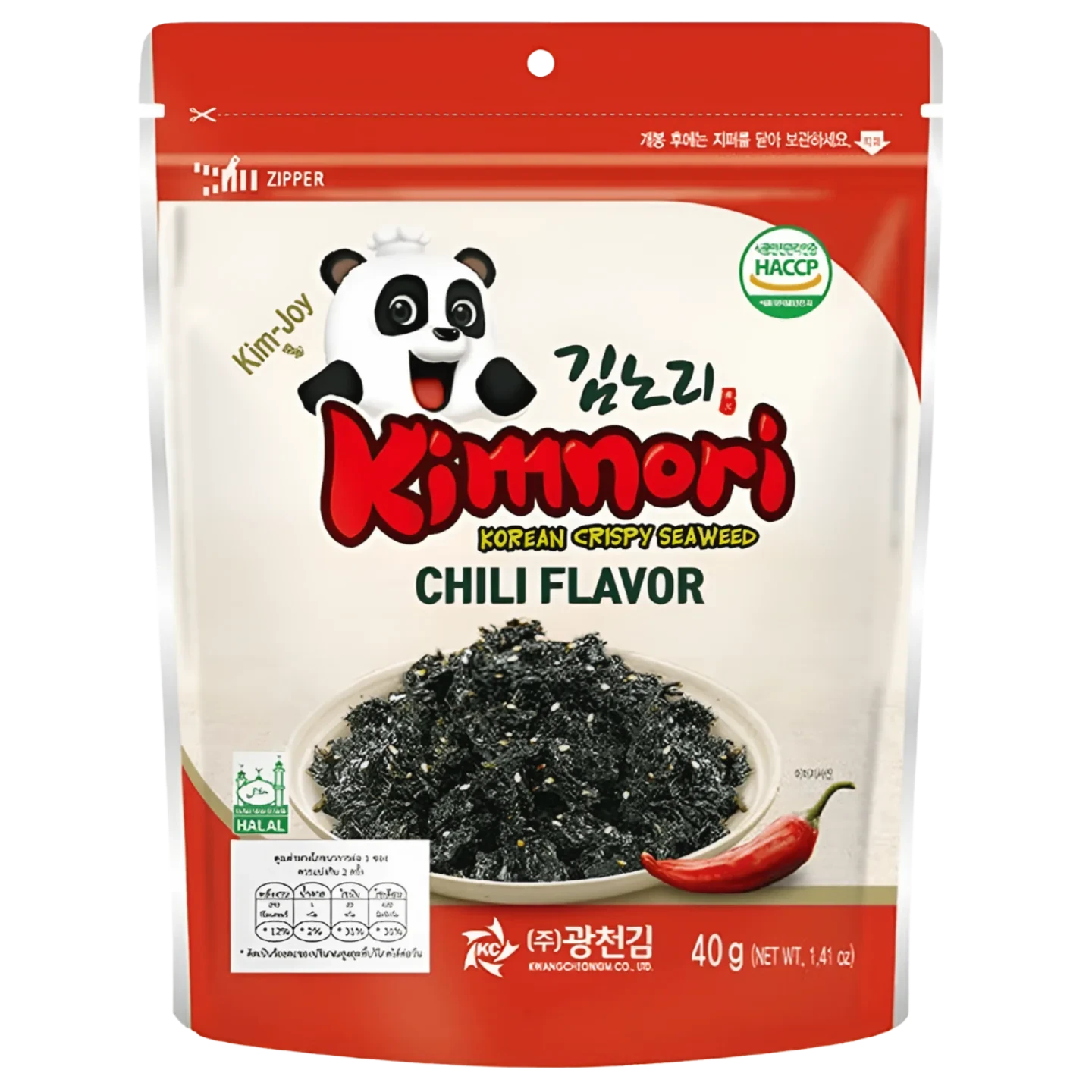 Kjøp Korean Crispy Seaweed Chili Flavor - Kimnori, 40g - Fodda.no Asiatisk Nettbutikk - Rask levering i hele Norge