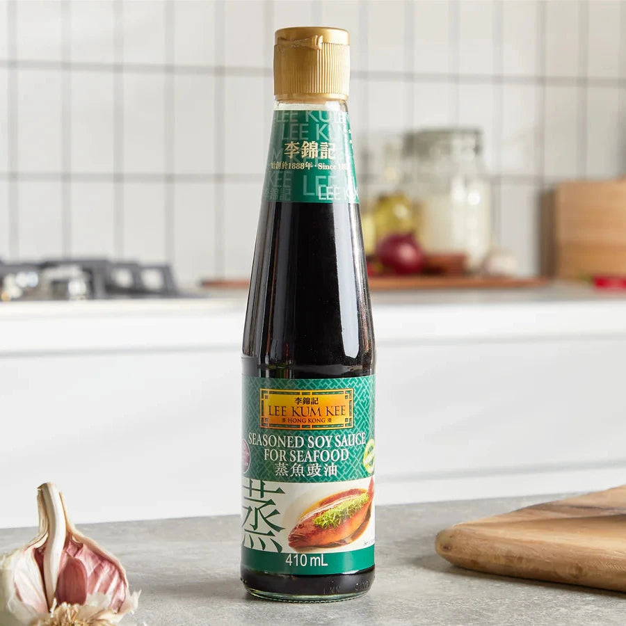 Kjøp Lee Kum Kee Seasoned Soy Sauce for Seafood, 410ml på nett - Fodda.no Asiatisk Nettbutikk - Rask levering i hele Norge