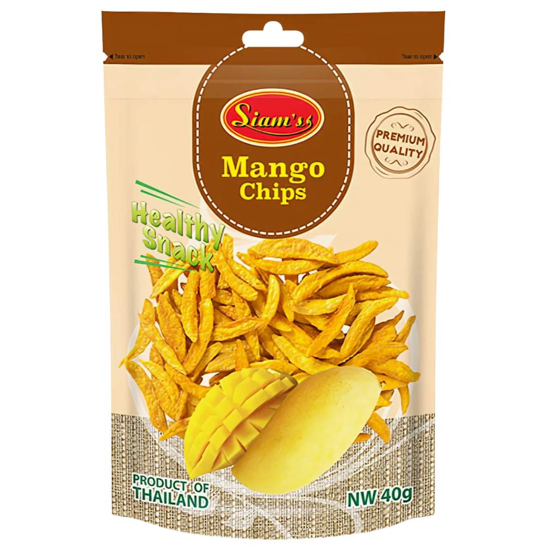 Kjøp Mango Chips - Siam’s, 40g - Fodda.no Asiatisk Nettbutikk - Rask levering i hele Norge