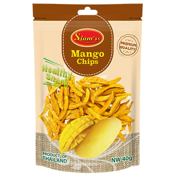 Kjøp Mango Chips - Siam’s, 40g - Fodda.no Asiatisk Nettbutikk - Rask levering i hele Norge