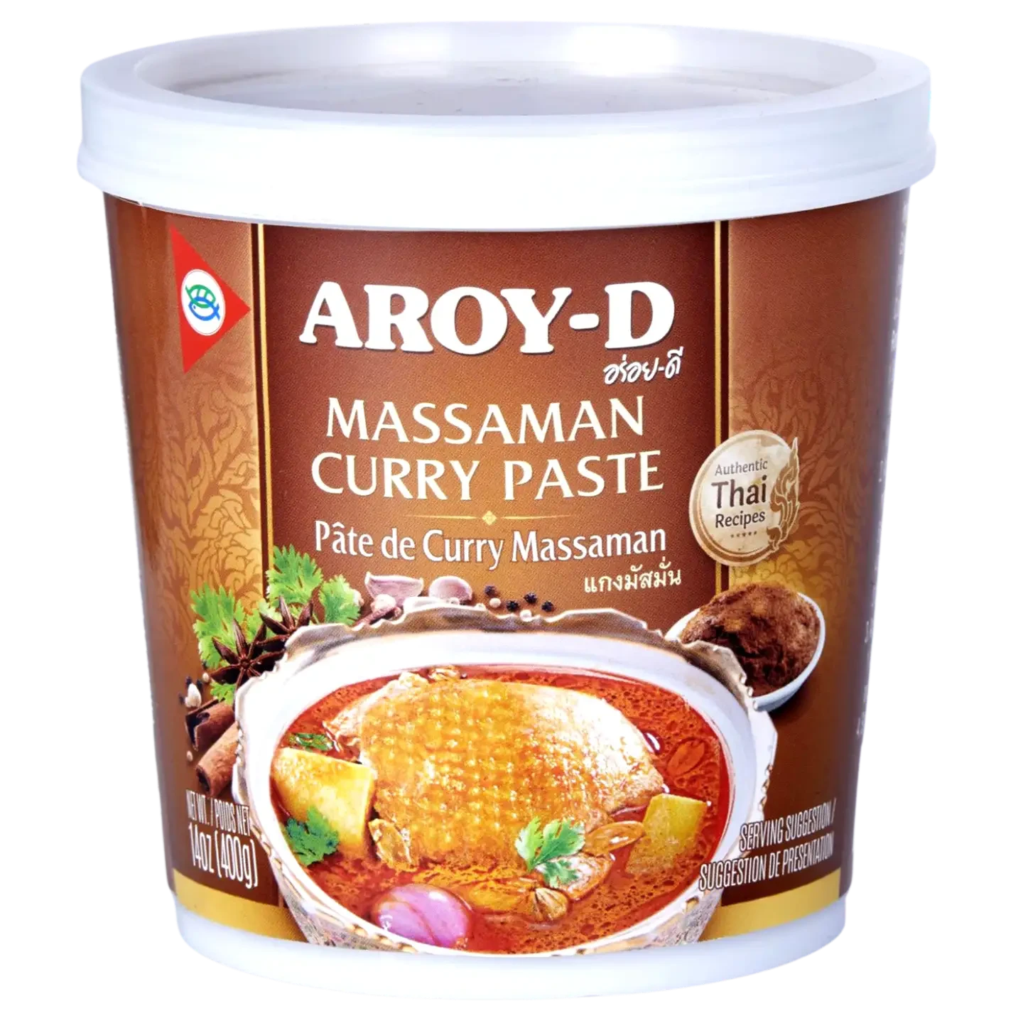 Kjøp Massaman Curry Paste - Aroy-D, 400g - Fodda.no Asiatisk Nettbutikk - Rask levering i hele Norge