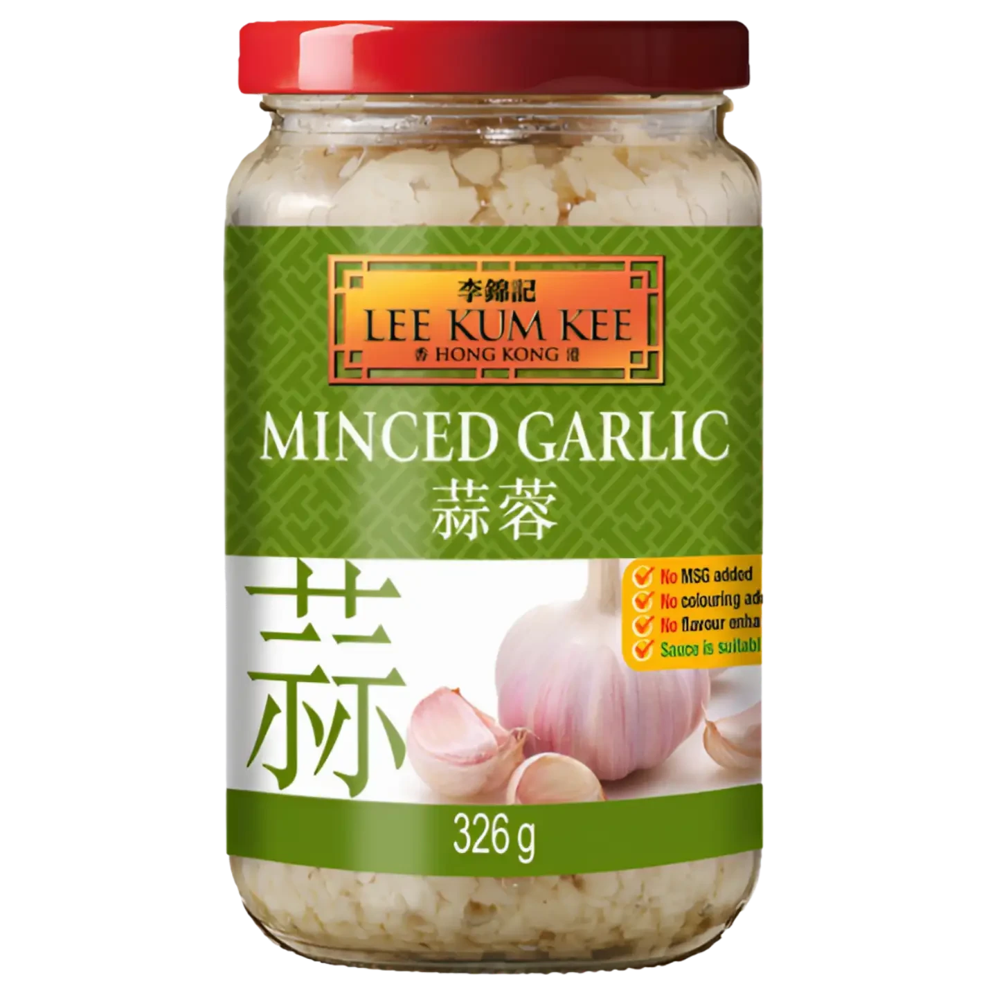 Kjøp Minced Garlic - Lee Kum Kee, 326g - Fodda.no Asiatisk Nettbutikk - Rask levering i hele Norge