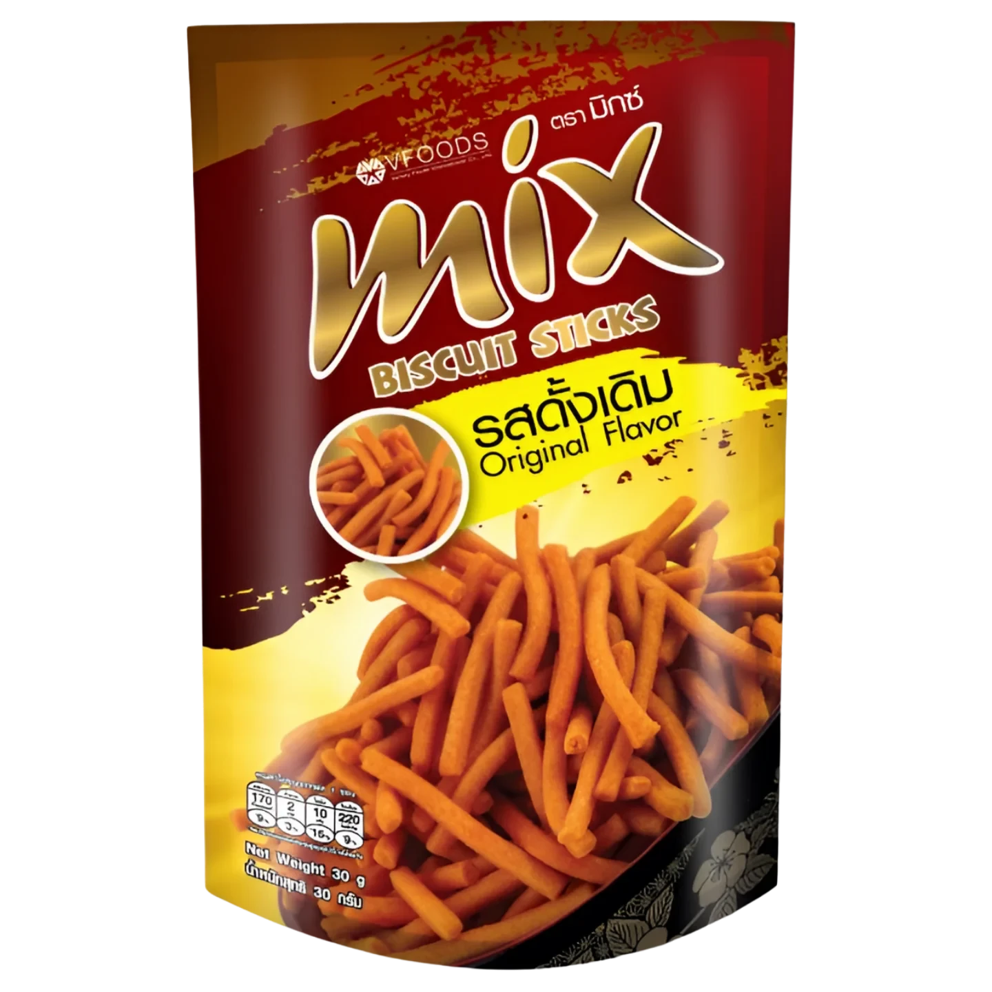 Kjøp Mix Biscuits Sticks Original Flavor - VFoods, 50g - Fodda.no Asiatisk Nettbutikk - Rask levering i hele Norge